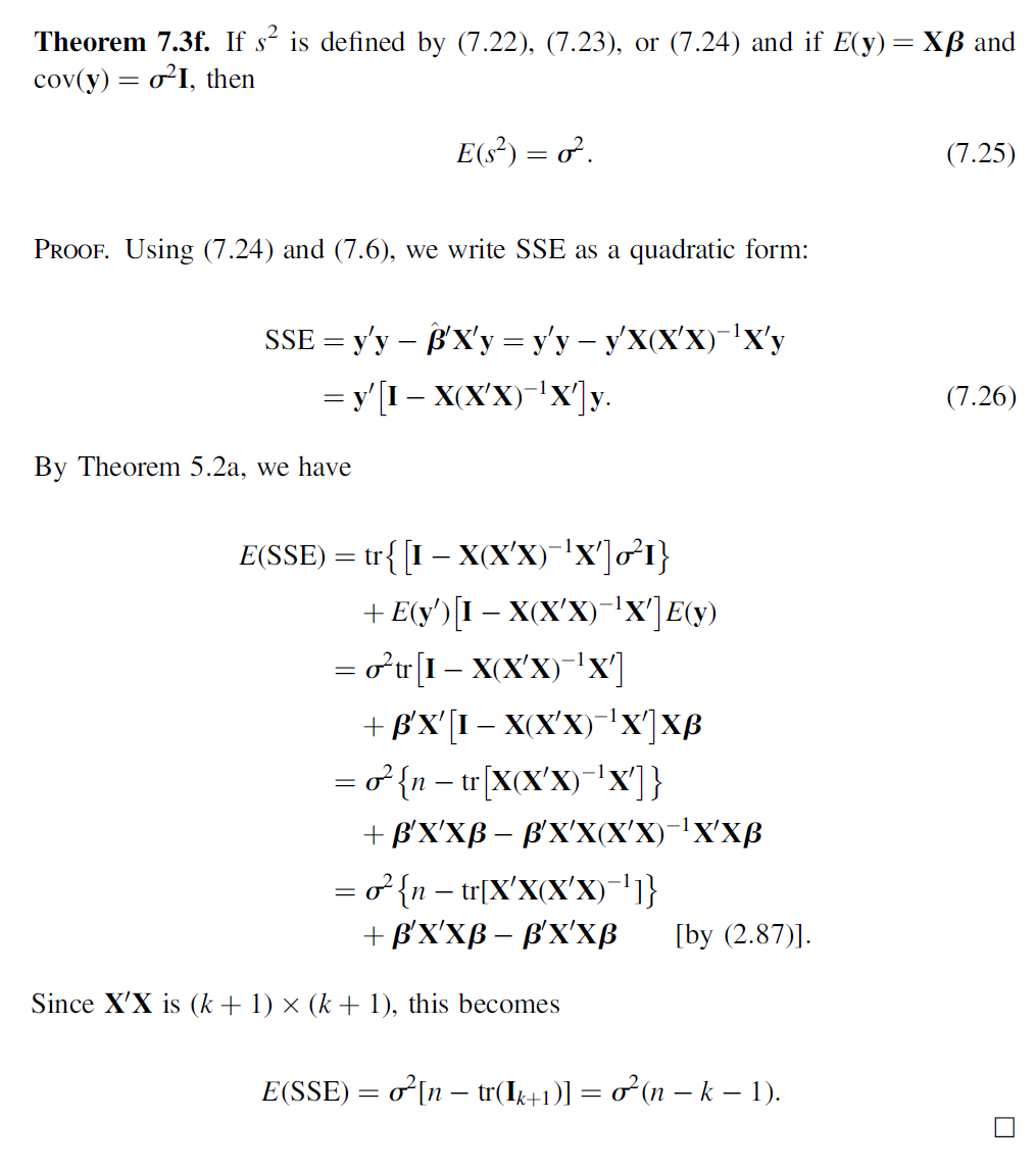 Solved 12 Show That E Sse Oʻ N – K – 1 As In Theorem