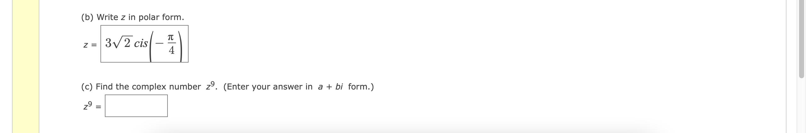 Solved z = 3 + 3Let z = 3 + 3√3i (a) Graph z in the complex | Chegg.com