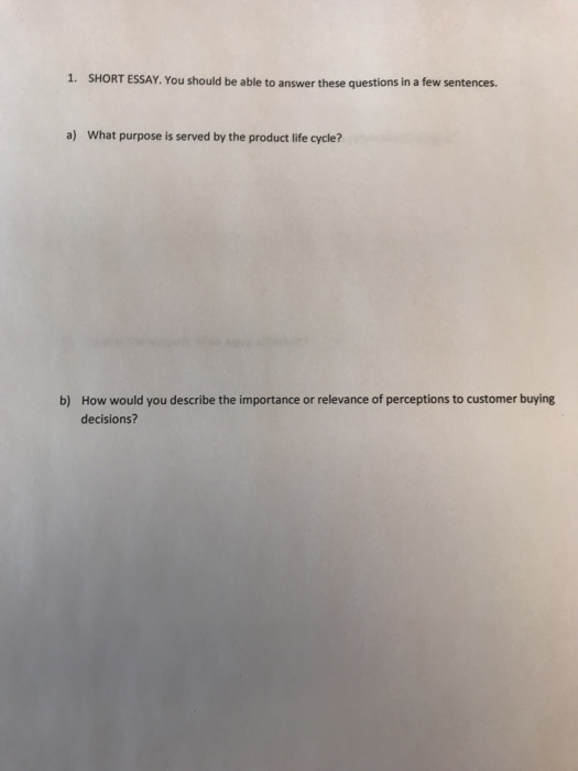 solved short essay you should be able to answer these short essay you should be able to answer these questions in a few