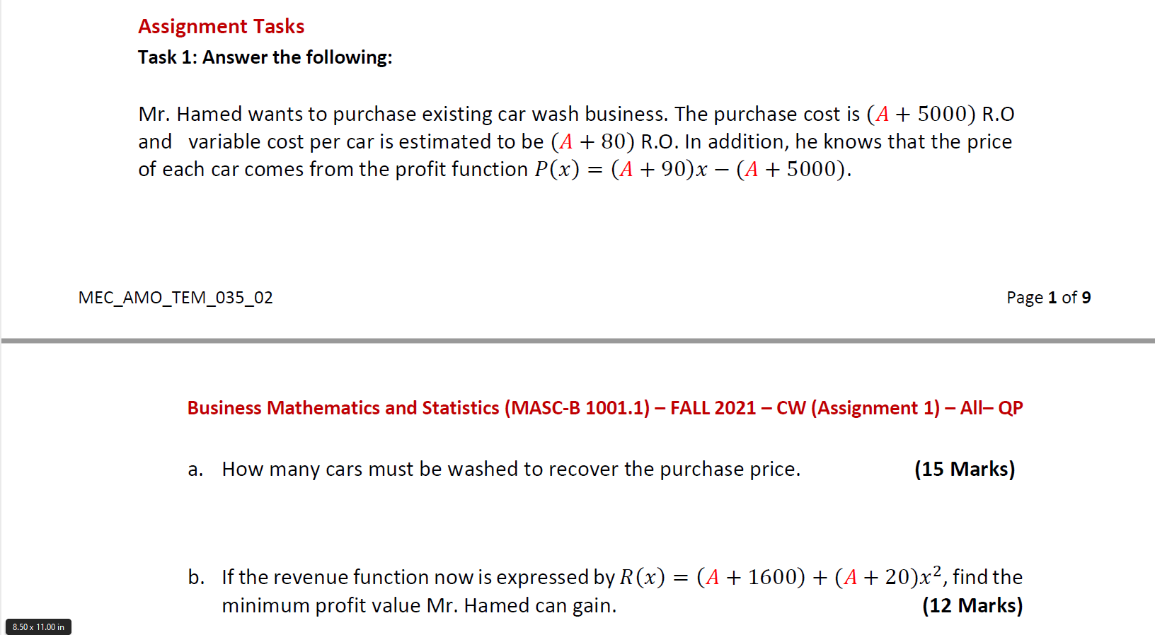 Solved Assignment Tasks Task 1: Answer The Following: Mr. | Chegg.com