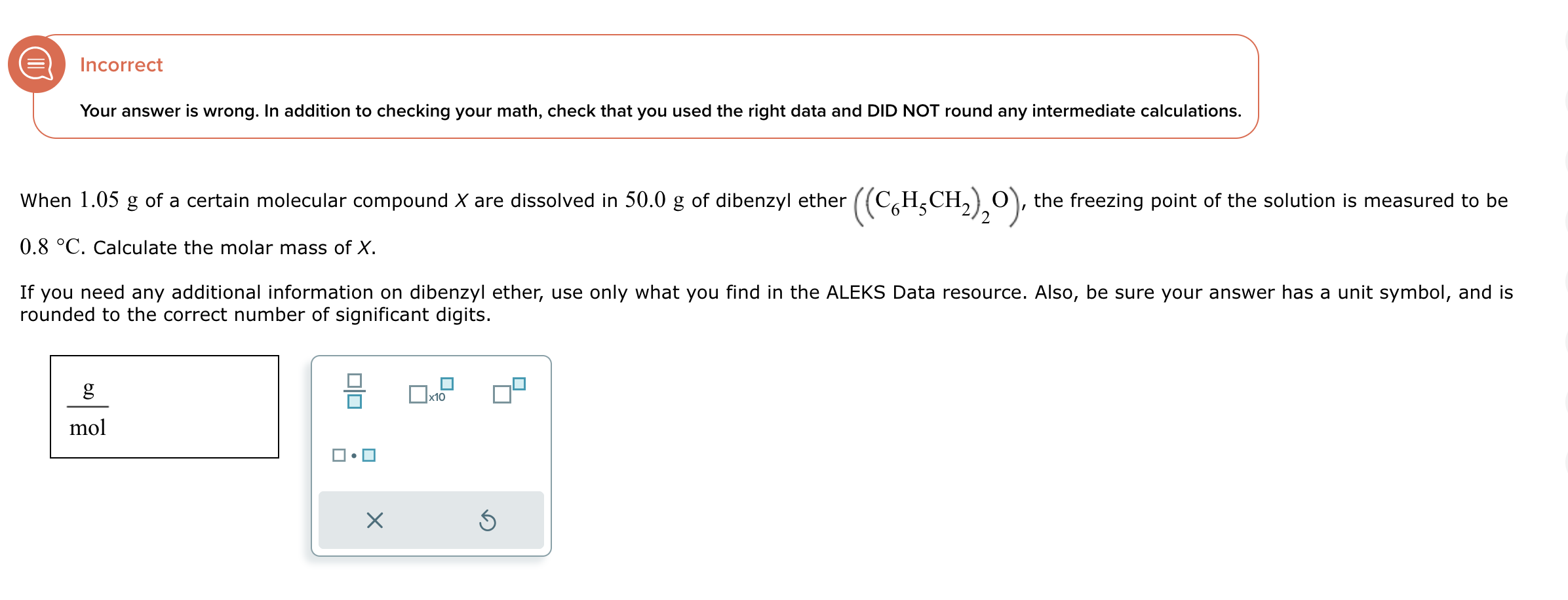 Solved IncorrectYour answer is wrong. In addition to | Chegg.com