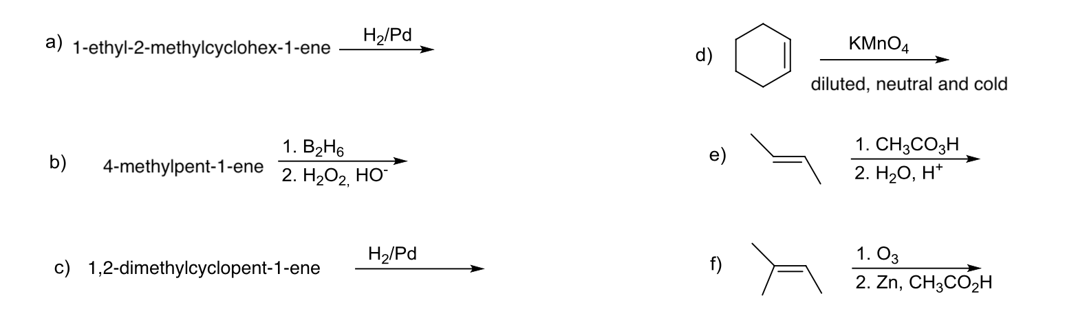 Solved Write the products that are formed in the following | Chegg.com