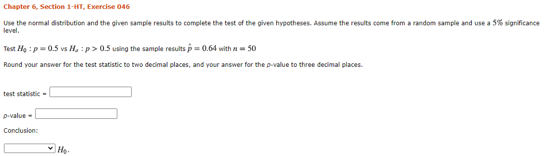 Solved Chapter 6, Section 1-HT, Exercise 046 Use The Normal | Chegg.com