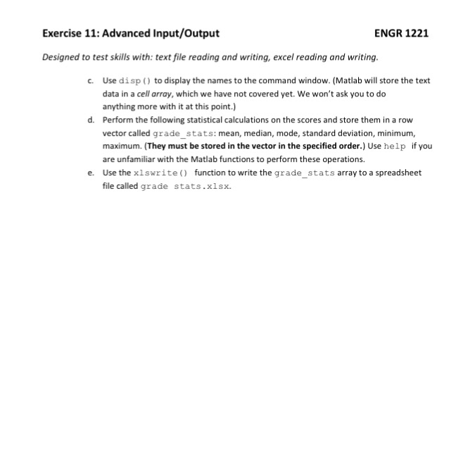 Designed to test skills withtext file reading and