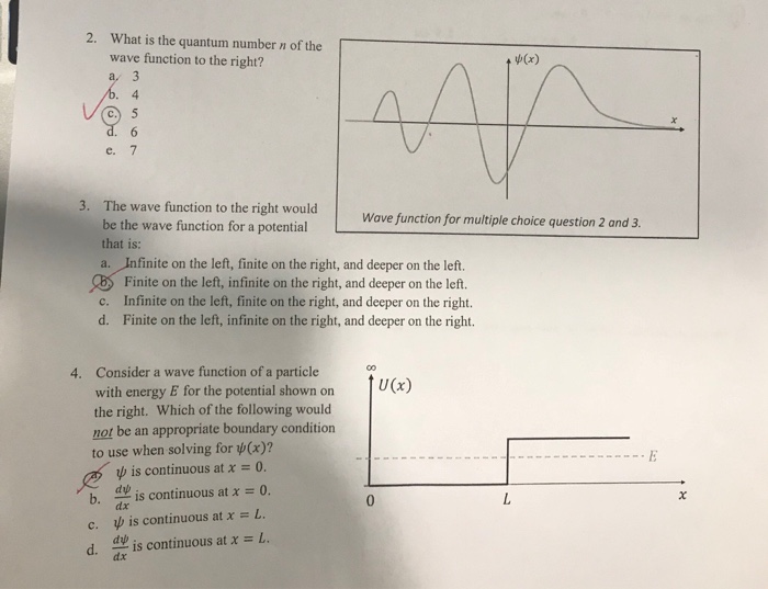 Solved 2. What is the quantum number n of the wave function | Chegg.com