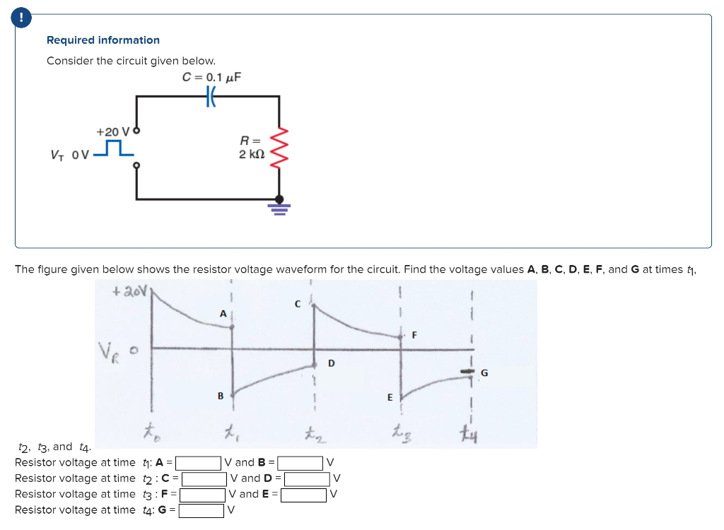 Solved Required information Consider the circuit given | Chegg.com