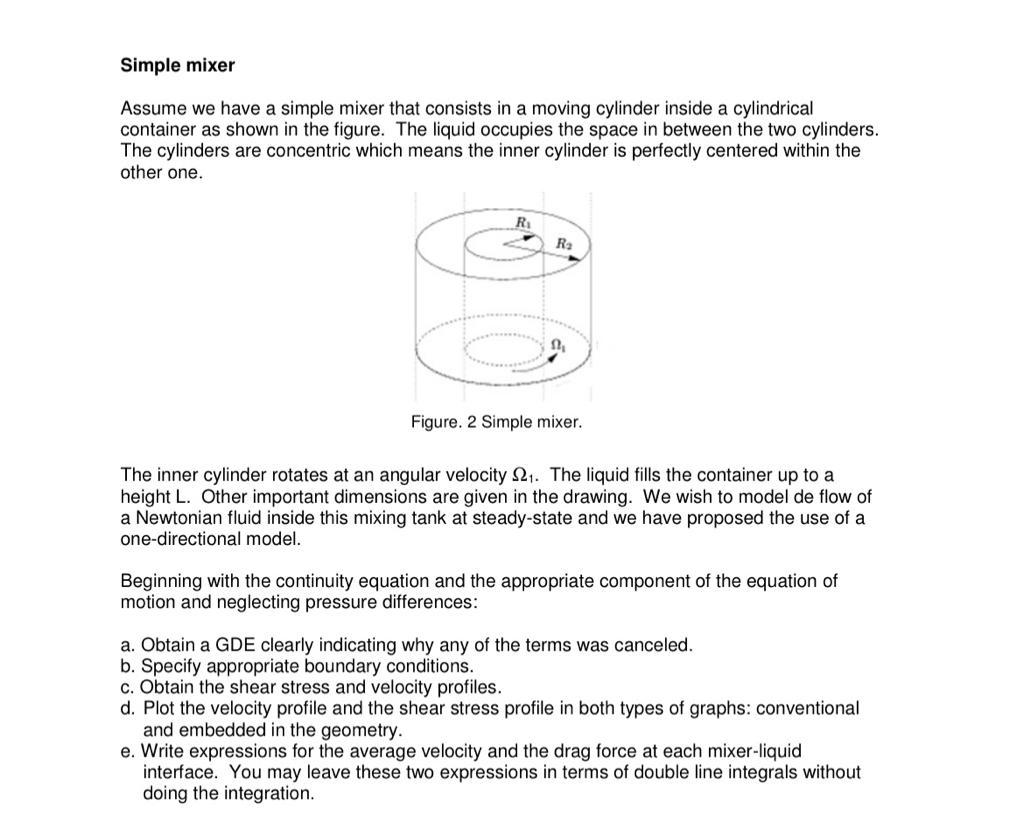Simple mixer Assume we have a simple mixer that | Chegg.com