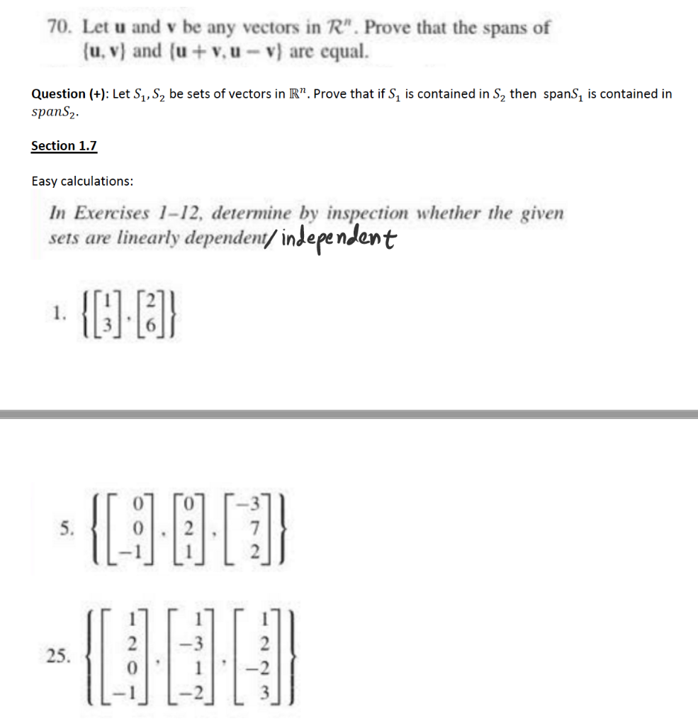 Solved 70. Let u and y be any vectors in R". Prove that the | Chegg.com