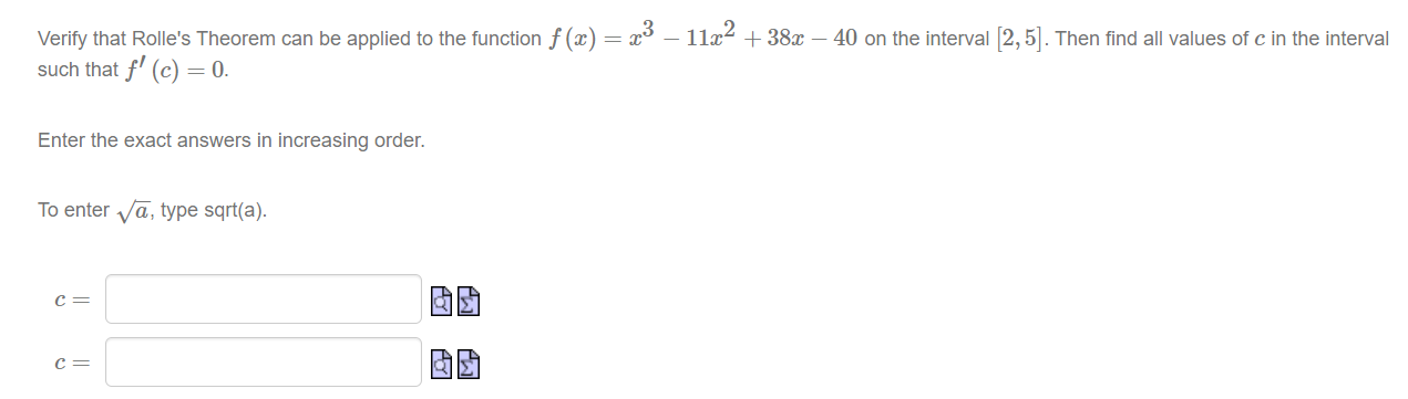 Solved Verify That Rolle's Theorem Can Be Applied To The | Chegg.com ...