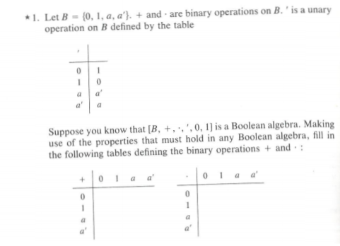 Solved * 1. Let B = {0, 1, 2, A'). + And Are Binary | Chegg.com