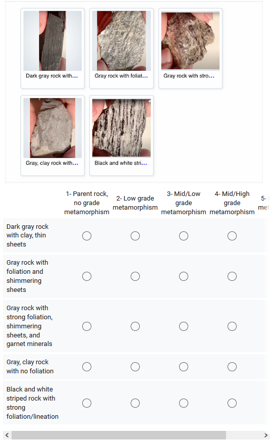 Solved Gray rock with stro... jck, ism 2-Low grade | Chegg.com