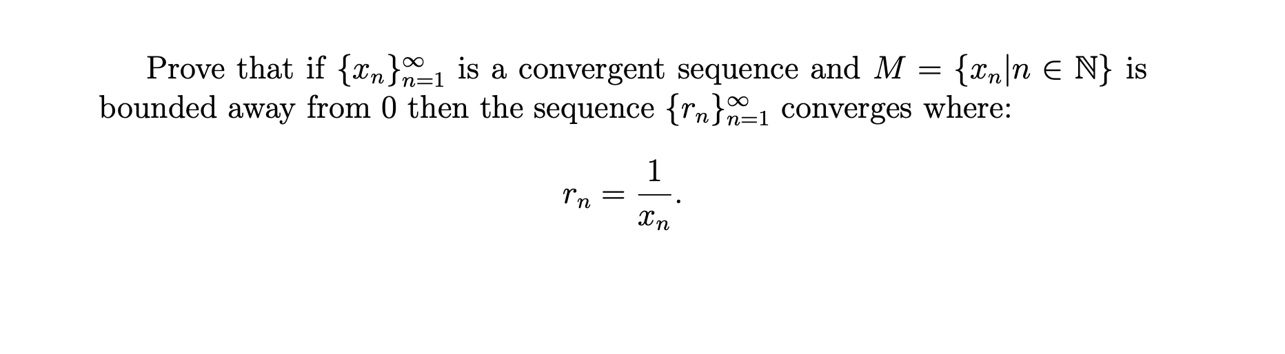 Solved Prove That If {{n}=1 Is A Convergent Sequence And M = | Chegg.com