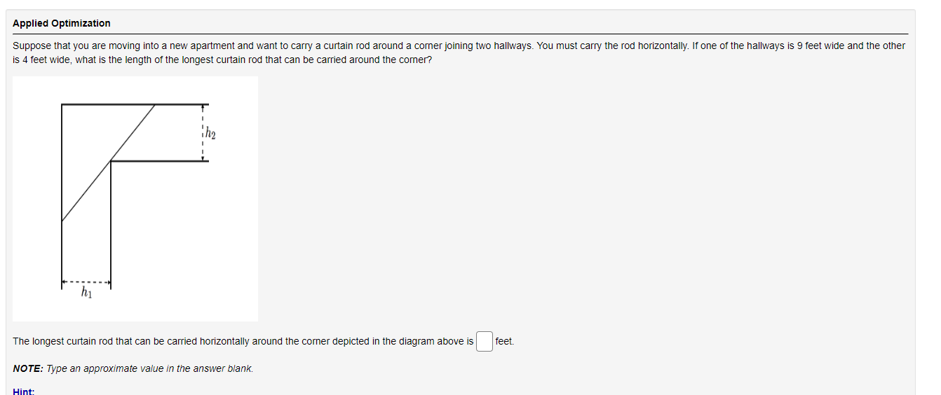Solved Applied Optimization is 4 ﻿feet wide, what is the