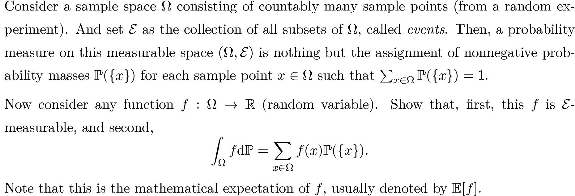 Solved Consider a sample space 12 consisting of countably | Chegg.com