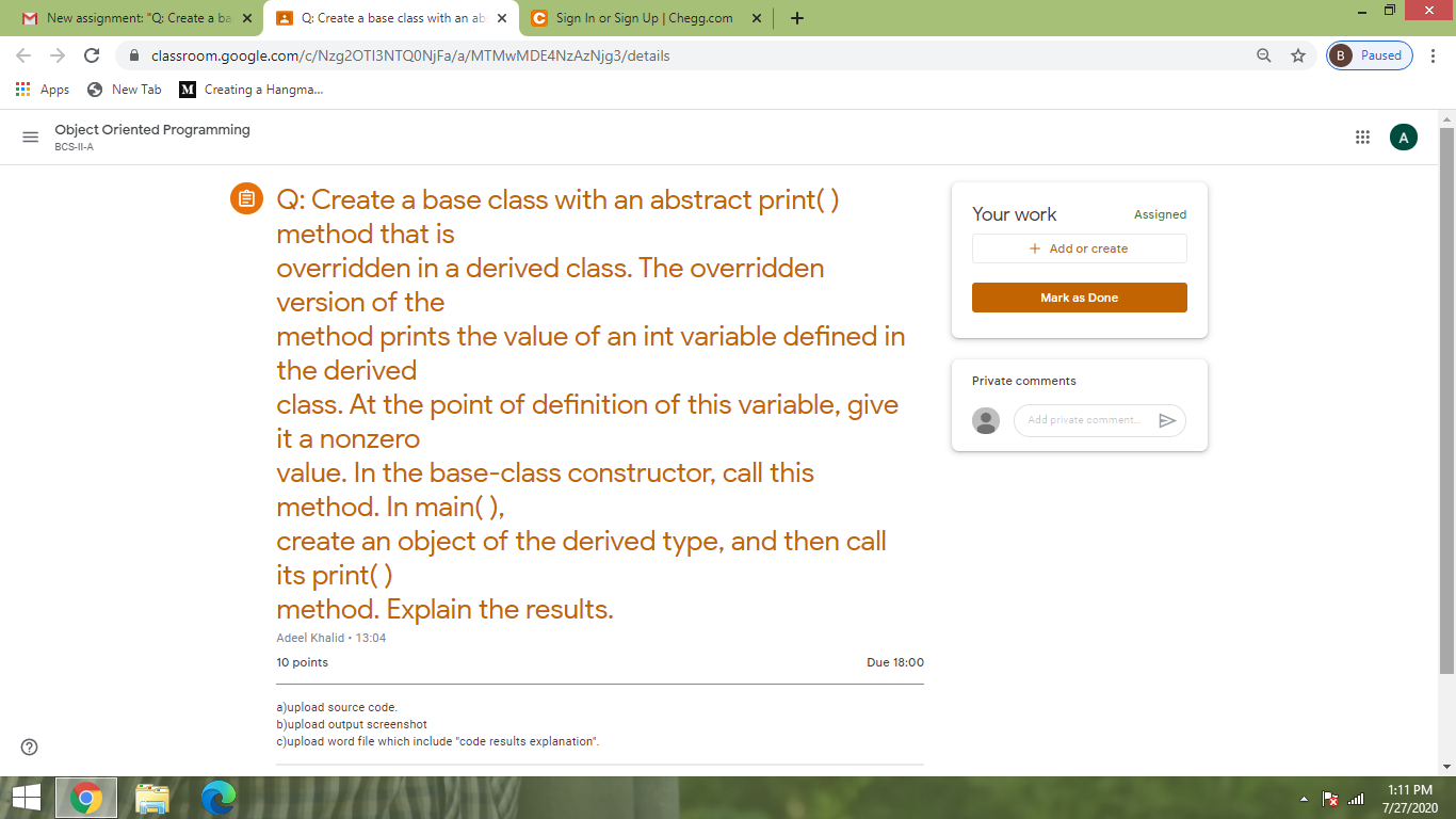 Solved M New Assignment: "O: Create A Ba X B Q: Create A | Chegg.com