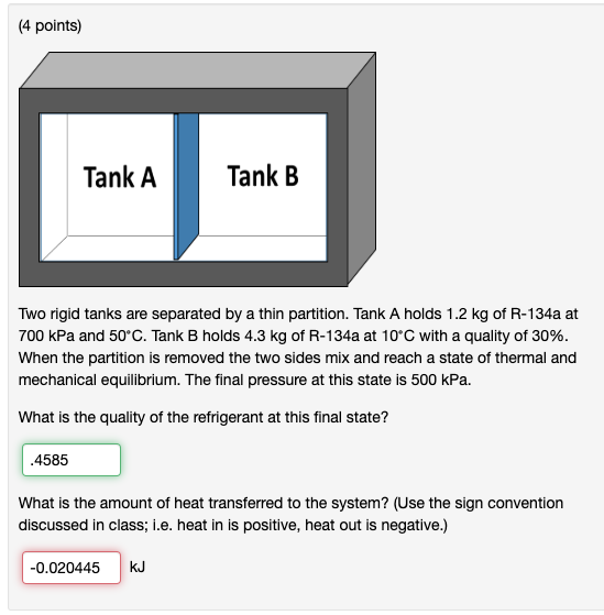 Solved (4 points) Tank A Tank B Two rigid tanks are | Chegg.com