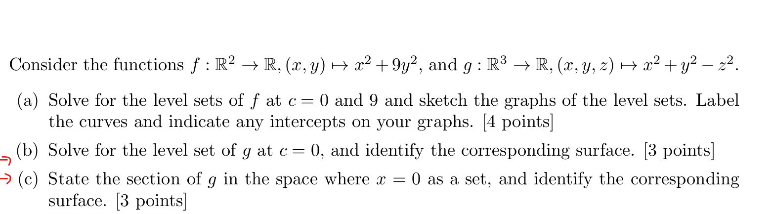 Solved Consider The Functions F R2→r X Y →x2 9y2 ﻿and