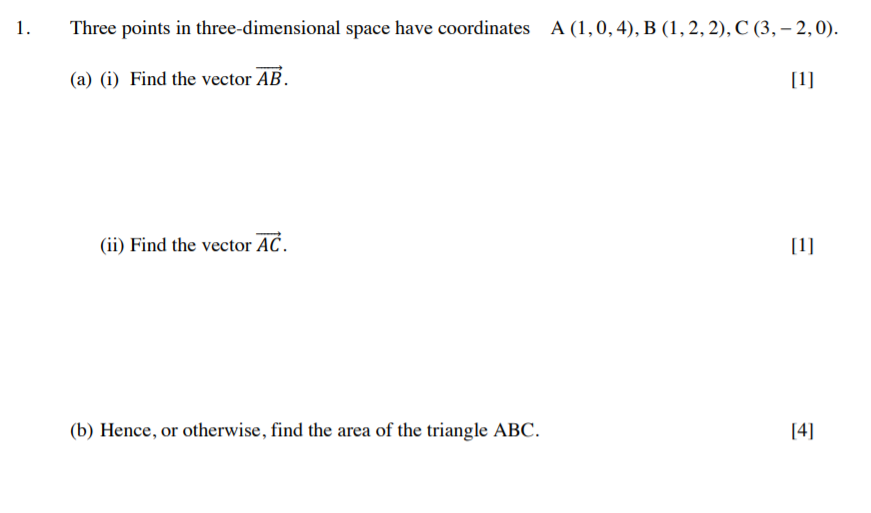 Solved 1. Three Points In Three-dimensional Space Have | Chegg.com