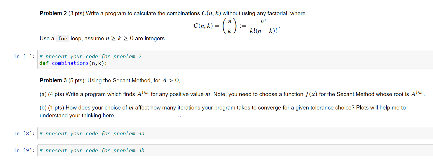 Solved Problem 2 (3 Pts) Write A Program To Calculate The | Chegg.com