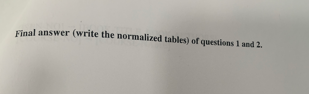 Solved Question 2 SEE FUNCTIONAL DEPENDENCIES ON DIAGRAM | Chegg.com