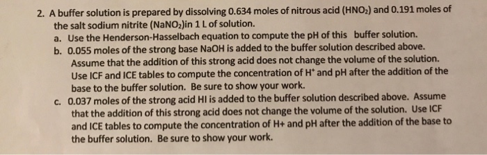 Solved A buffer solution is prepared by dissolving 0.634 | Chegg.com