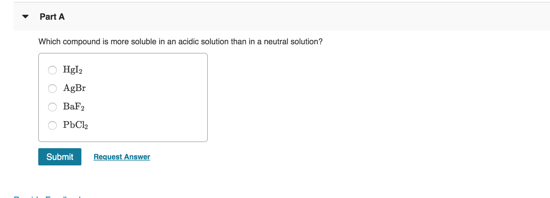 solved-part-a-which-compound-is-more-soluble-in-an-acidic-chegg