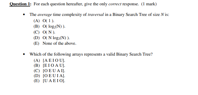  Solved Question 1 Question Hereafter Give Correct Response 1 Mark 