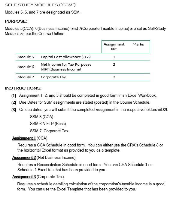 Self Study Modules (