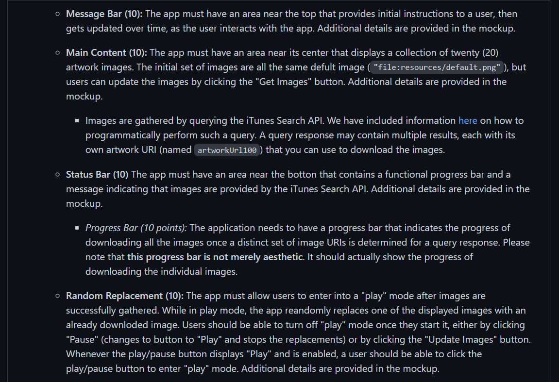Your goal is to implement a GUI application in Java | Chegg.com