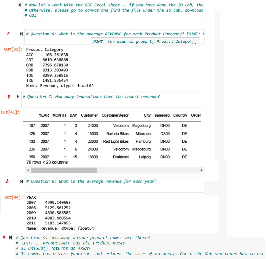 In the following exercises, the output is provided I | Chegg.com