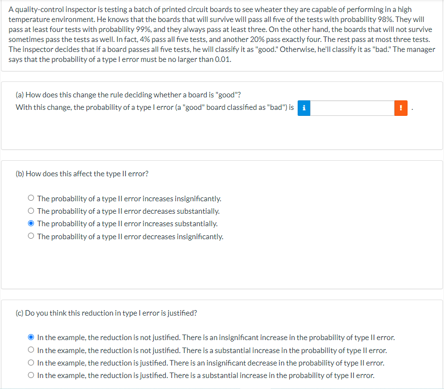 Solved A qualitycontrol inspector is testing a batch of