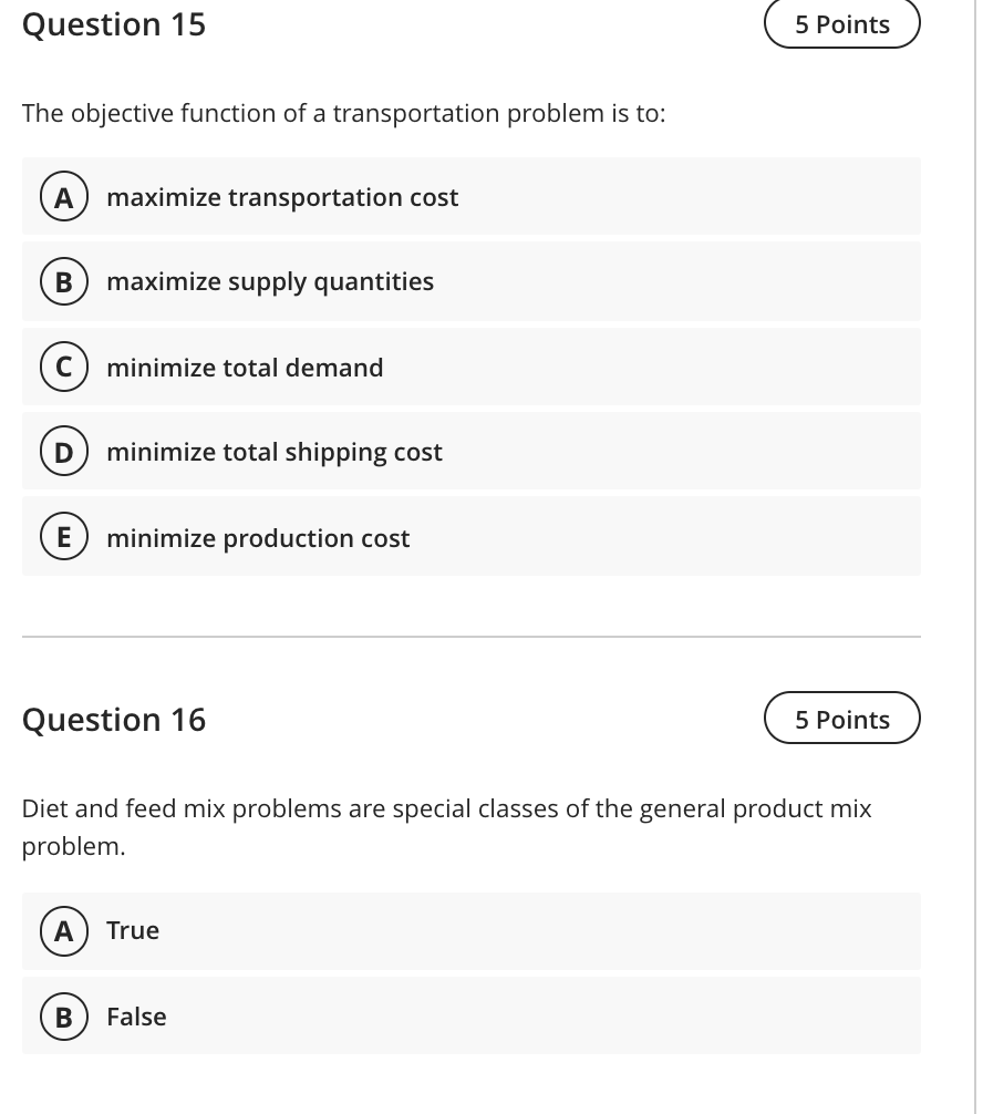 Solved Question 12 5 Points Use this information to answer | Chegg.com