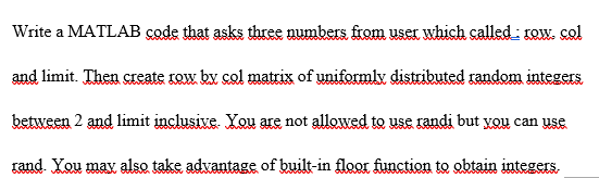 Solved Write a MATLAB code that asks three numbers from uses | Chegg.com