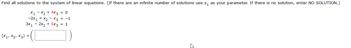 Solved Find all solutions to the system of linear equations. | Chegg.com