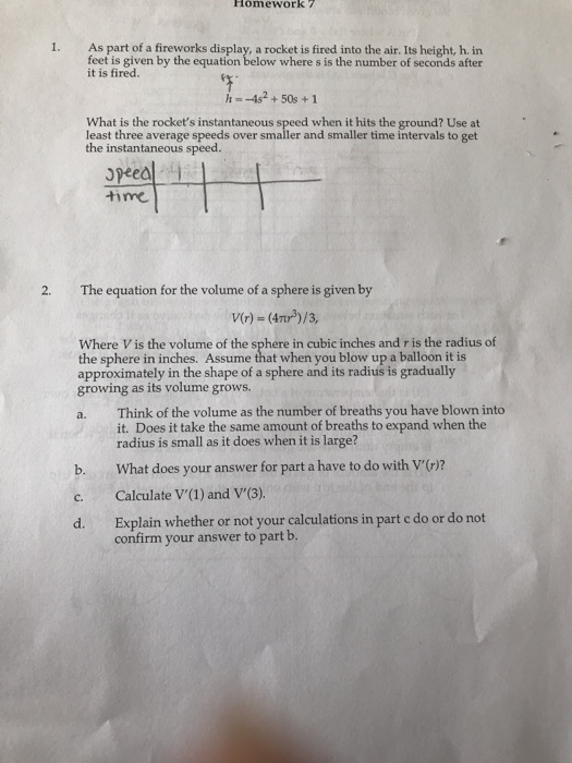 Solved Homework 7 1. As part of a fireworks display, a | Chegg.com