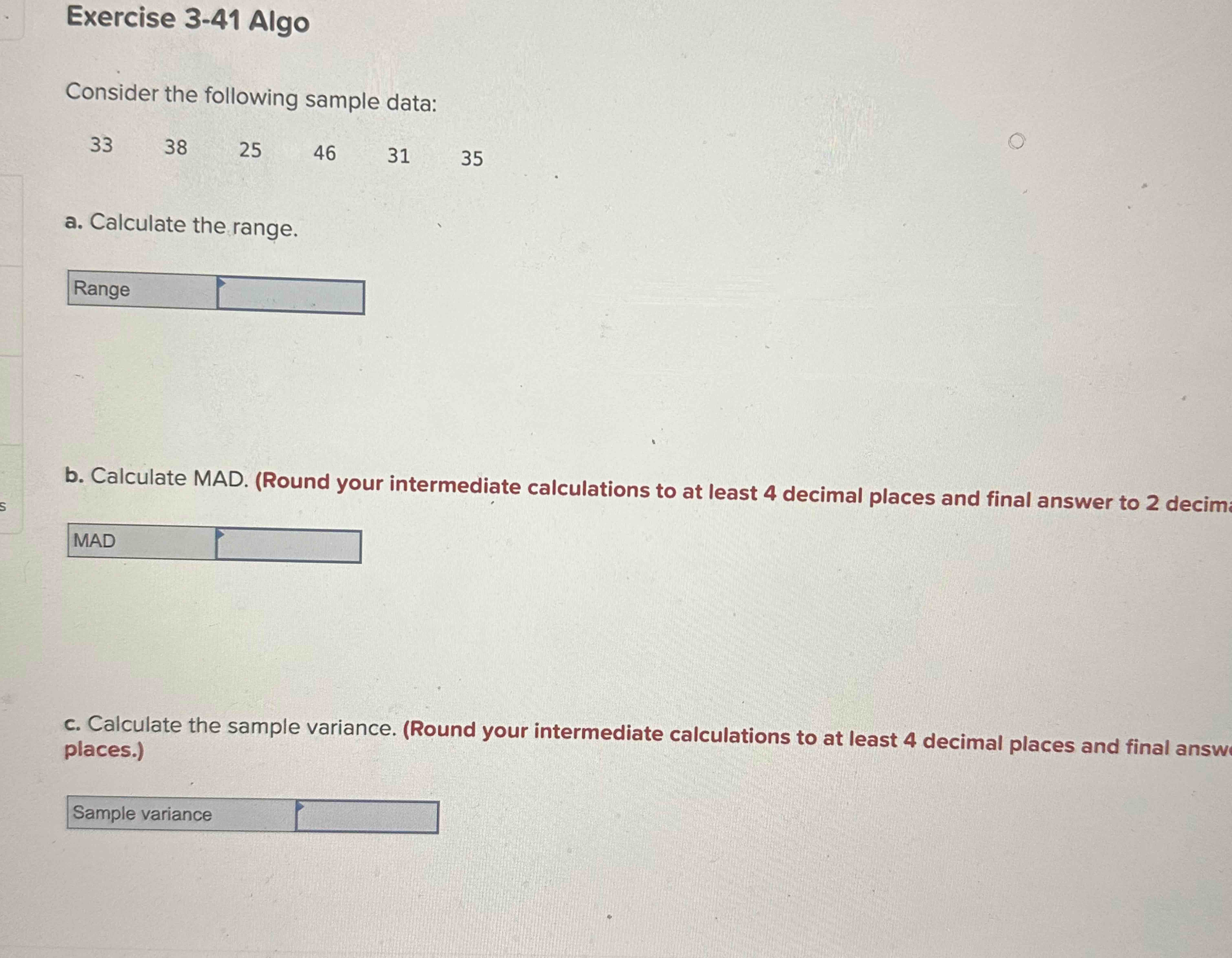 Solved Exercise 3-41 AlgoExercise 3-41 AlgoConsider the | Chegg.com