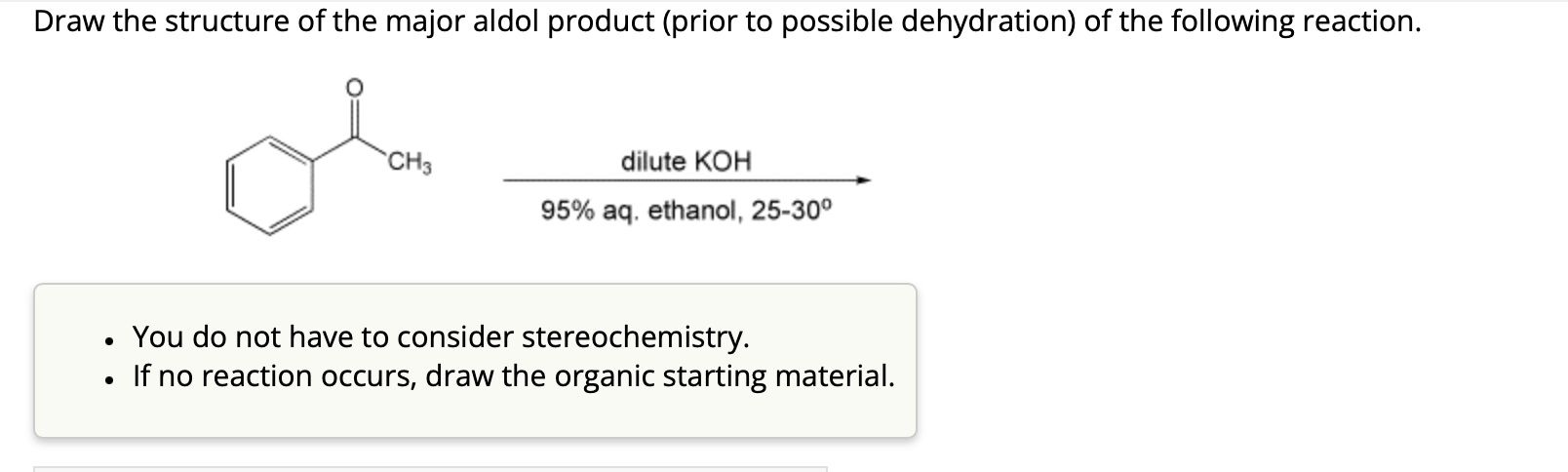 Solved Draw the structure of the major aldol product (prior | Chegg.com