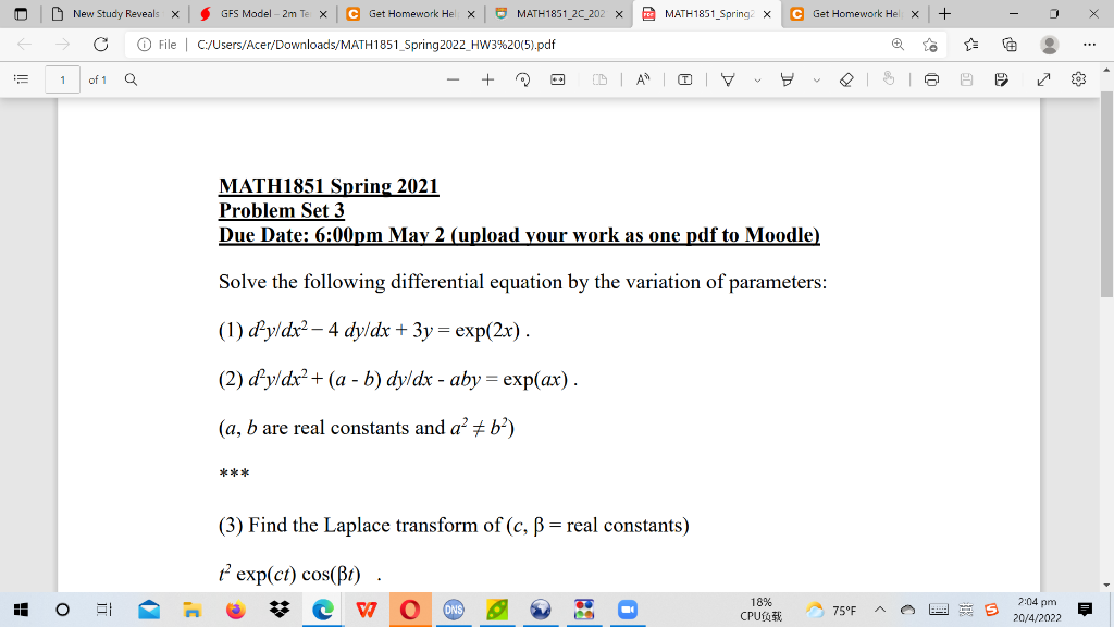 Solved MATH1851 Spring2 x C Get Homework Hex + C — х New | Chegg.com