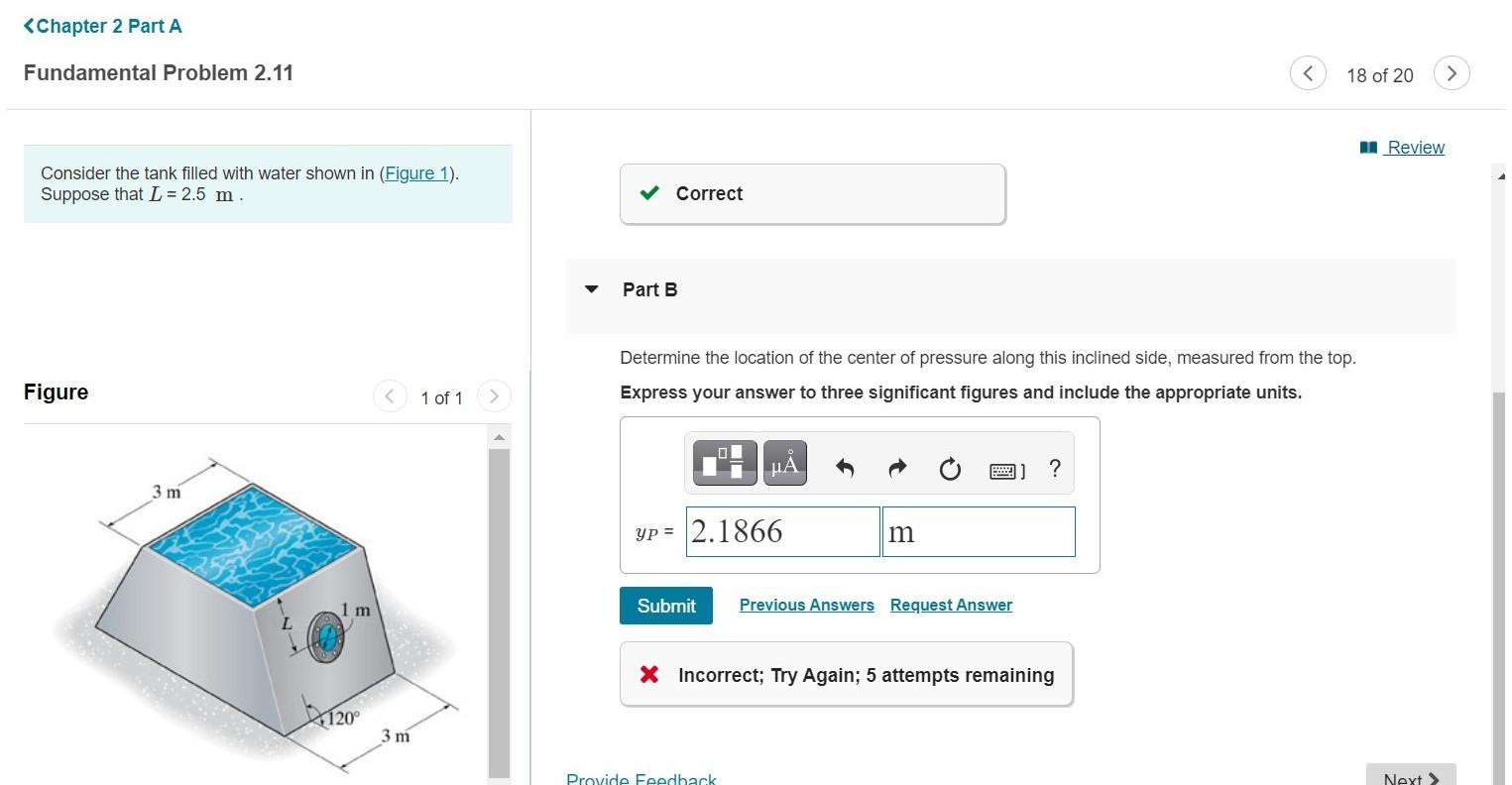 Solved A Review Consider the tank filled with water shown | Chegg.com