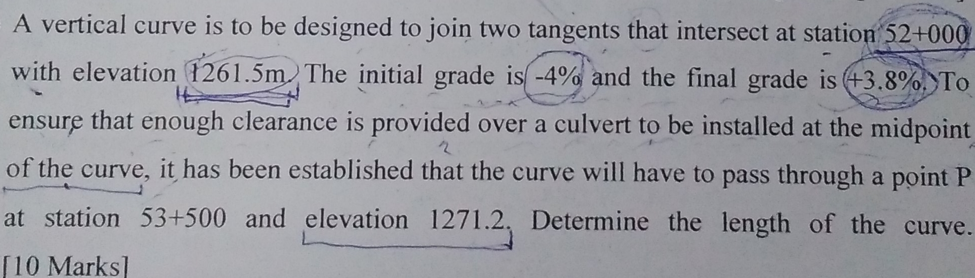 Solved A vertical curve is to be designed to join two | Chegg.com
