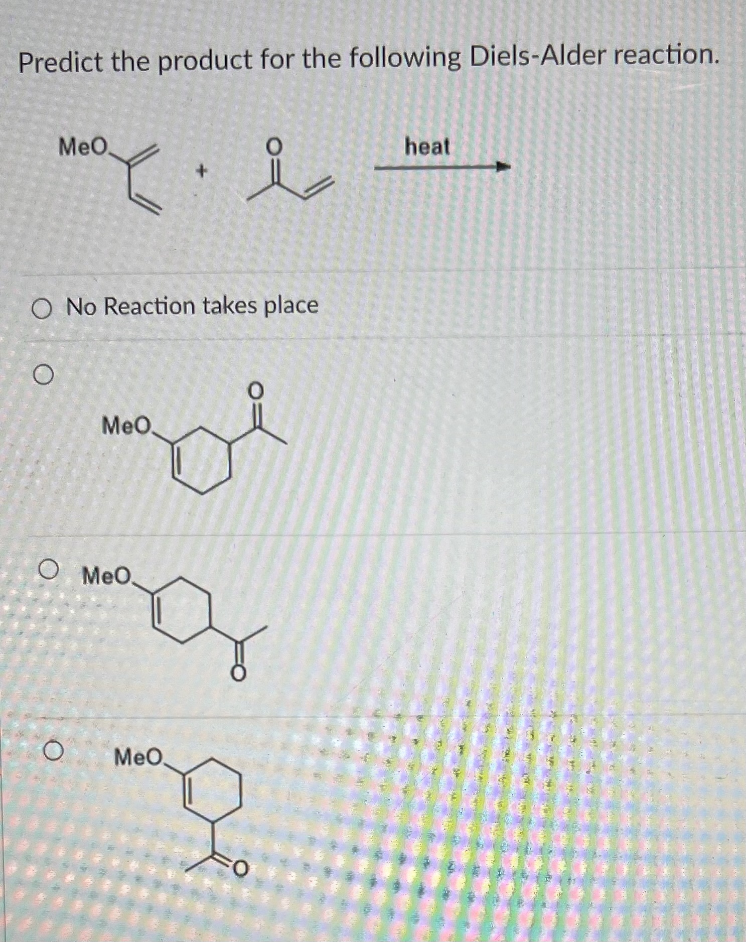 Solved Predict The Product For The Following Diels Alder 4520