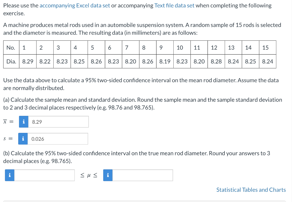 Solved Please use the accompanying Excel data set or | Chegg.com