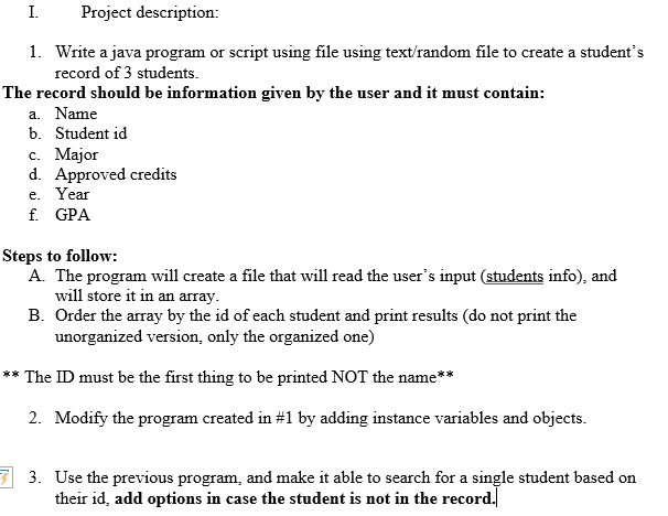 Write a java program or script using file using | Chegg.com