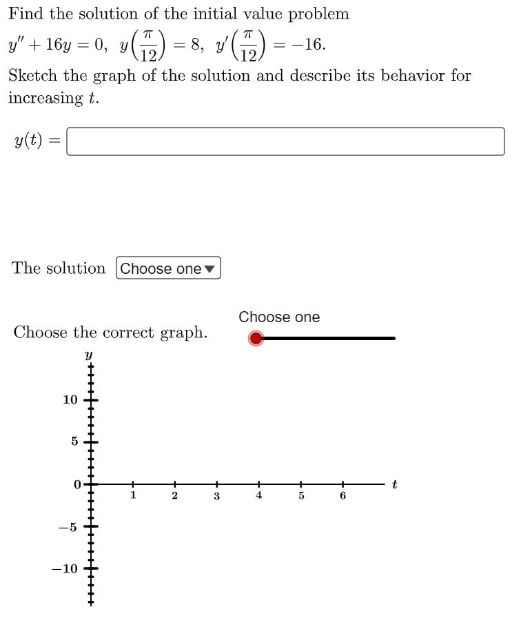 Solved Find the solution of the initial value problem y" + | Chegg.com