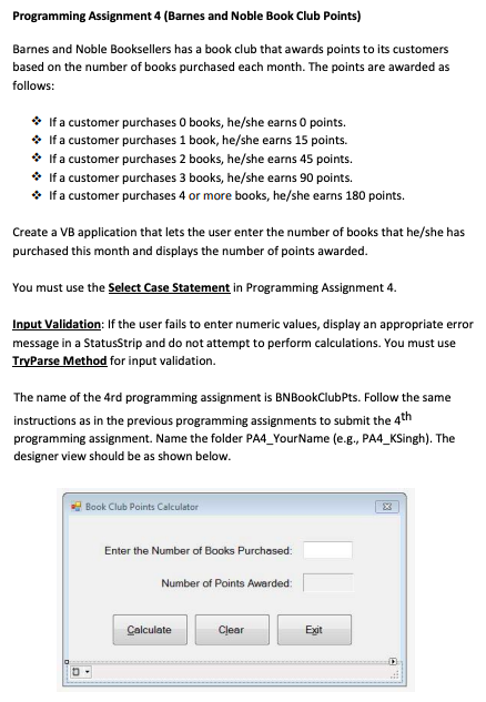 Solved Programming Assignment 4 (Barnes and Noble Book Club | Chegg.com