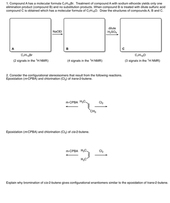 Solved Compound A has a molecular formula C_7H_15Br. | Chegg.com