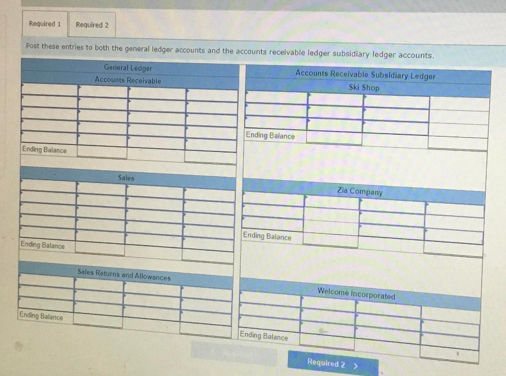 Solved 1. Post these entries to both the general ledger | Chegg.com