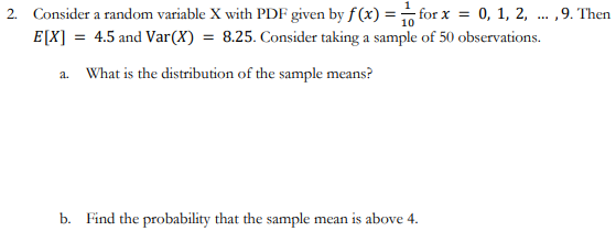 Solved ,9. Then 2. Consider a random variable X with PDF | Chegg.com