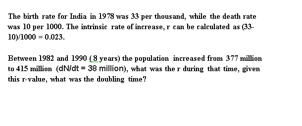 Solved The birth rate for India in 1978 was 33 per thousand, | Chegg.com