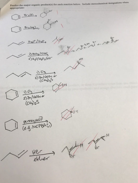 Solved Predict the major organic product(s) for each | Chegg.com